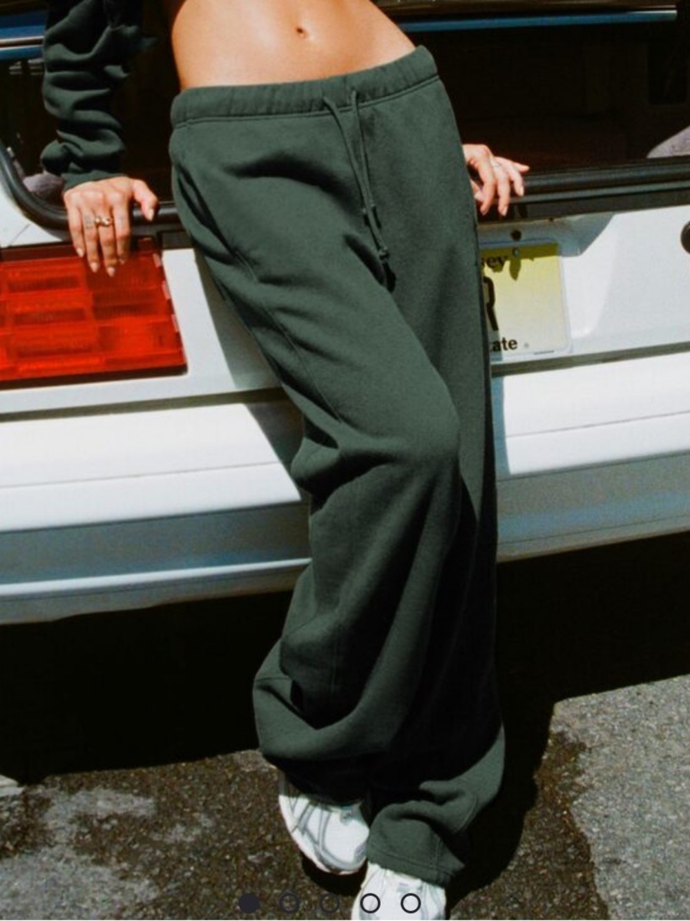 Garage Wide Leg Grey/Green Sweatpants - Picture 1 of 7